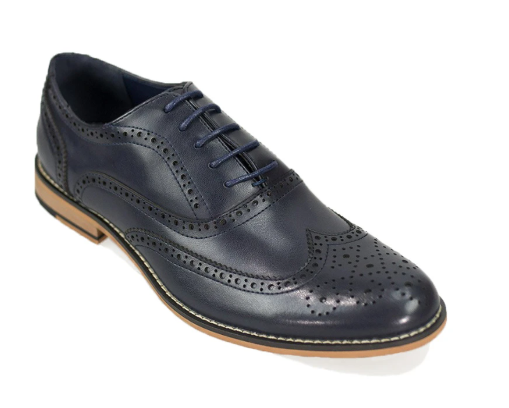 Cavani – Oxford Navy Brogue Shoes – All Suits | Tallaght